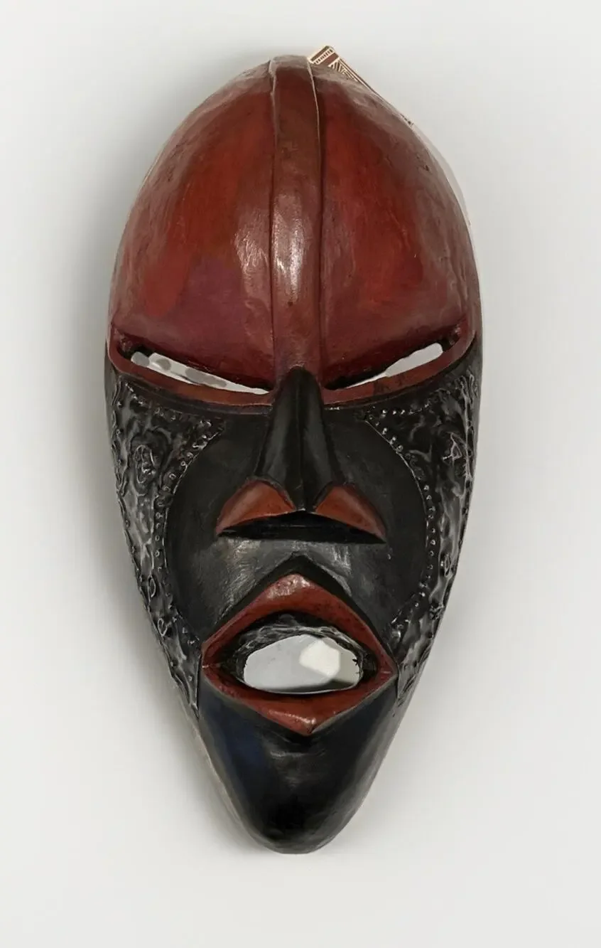 NEW Hand Carved African Art Tribal Wooden Mask Made In Ghana